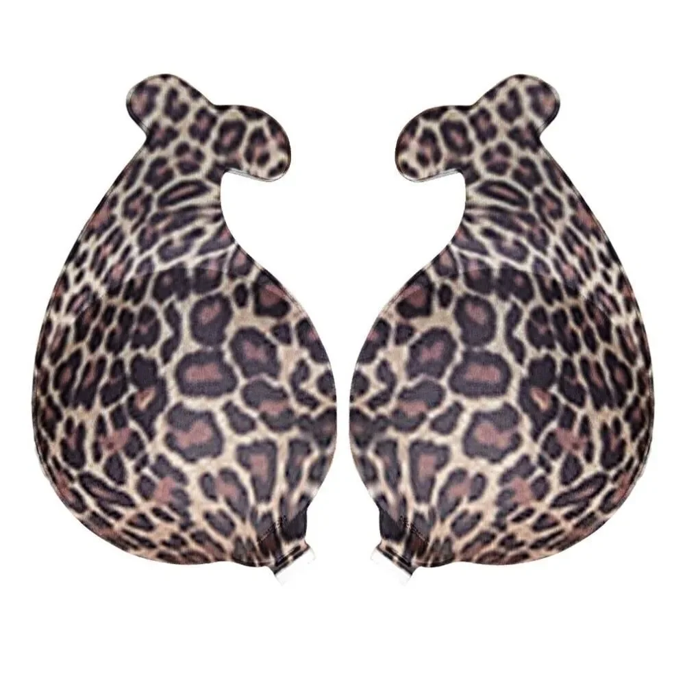 Leopard Reusable Invisible Tape Silicone Chest Sticker Lift Seamless Bra XxL